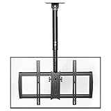 XINLEI TV Deckenhalterung, passend für die meisten 37-75 Zoll LCD-LED-Plasma-Panel-Displays mit max. VESA 600 x 400 mm, belastbar bis zu 50 kg, schwenkbare und neigbare, höhenverstellbar MC61A