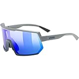 Uvex sportstyle 235 - Sportbrille für Damen und Herren - beschlagfrei - druckfreier Sitz & perfekter Halt - rhino deep space matt/blue - one size