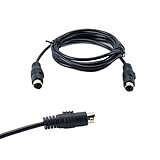 Hoite S-Videokabel, Mini-DIN, 4-polig, Stecker auf Stecker, vergoldeter Anschluss für Player, Camcorder, Laptops, TV-Monitor, Videoübertragung (1,8 m, 6 Fuß)