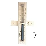 SudoreWell® Sauna Sanduhr Premium 15 Minuten aus Kiefernholz mit Bügel und schwarzem Sand