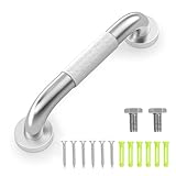 Oderra 30 cm Haltegriffe Für Senioren, Edelstahl Rutschfest Badewannengriff, Badezimmer Haltegriff Duschgriffe für Wandmontage WC, Griff Dusche Mit Leuchtkreisen