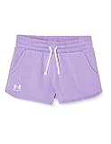 Under Armour Girls' Rival Fleece Shorts , Vivid Lilac (560)/White , Youth Small