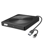 GERUI Externes DVD Laufwerk, CD DVD Brenner Player USB 3.0 Typ-C Writer DVD/CD +/-RW CD Laufwerk für PC Laptop Desktop mit Mac/OS//Linux/Win11/Win10/Win8/XP