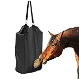 Darryy 30L Heutasche für Pferde, 46 * 35 * 18CM Heutasche Pferd Groß, Futtertasche für Pferde Mit Lanyard, 600D Wasserdicht Heuraufe Pferd Groß, Heunetz für Pferde Heuraufe, Oxford-Stoff