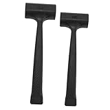 Lurrose 1 Satz Stoßfester Gummihammer Fliesenhammer Werkzeug Holzhammer Für Bodenverlegung Schlagklotz Fliesenhämmer Anti Rutsch Gummihämmer Stoßdämpfende Hämmer Stahl Schwarz 2 Stück