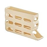 Eierbehälter für Kühlschrank – 4 Schichten Kühlschrank Eierhalter Automatisches Rollen – 30 Kapazität leicht zu reinigen Rack rutschfest für Küche Frühstück Bäckerei Lebensmittel Picknick Vorbereitung