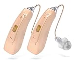 Elektrisches wiederaufladbares Soundgerät mit Noise Cancelling, 32-Kanal Digital Klanggerät Leicht & Diskret, inkl. 3 Ohrpassstücke (S/M/L) – speziell für ältere Menschen entwickelt (2, Khaki)