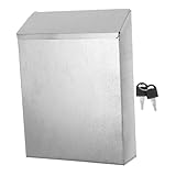 Holibanna Vorschlagsbox Briefkasten Für Die Tür Rustikaler Briefkasten Wandbriefkasten Briefkasten Für Klassenzimmer Briefkästen Für Draußen Abschließbarer Briefkasten Eisen Silver