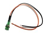 12V Kontrollleuchte Blinker Grün mit Kabel und 8mm Gewinde – Schraubbefestigung passend für Zündapp, Hercules, Kreidler, Motorrad, Roller, Scooter, Mofa, Moped, Mokick – Hochwertige Kontrollleuchte