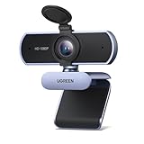 UGREEN Webcam Full HD 1080P/30fps USB A Webcam mit Mikrofon für PC, klares Stereo-Audio, automatische Lichtkorrektur, 90° Ansicht, USB Webcam für Live Streaming, Videoanrufe, Konferenzen, Switch 2