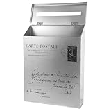 DEARMAMY Vintage Wandbriefkasten aus Eisen mit Schloss Dekorativer Postkasten für Außenbereich Vielseitiger Amerikanischer Stil Einfache Montage als Briefkasten und Gartendekoration