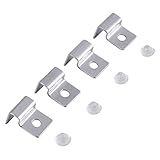 Mipcase 4 Stücke Clips Edelstahl Halterung Halter Tank Aquarium Abdeckung Mm Deckel Fisch Zubehör Metall Klemme Clip Für