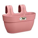 elho Vibia Campana Easy Hanger M 36 - Übertopf für Balkon & Außen - Ø 36.0 x H 26.5 cm - Rosa/Puderrosa