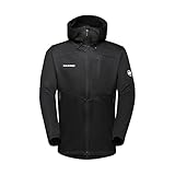 Mammut Ultimate VII SO Hooded Jacket Men | Outdoor Jacke für Herren, Softshelljacke für Sport, Gore-Tex Wanderjacke, Allwetterjacke mit Kapuze, Atmungsaktiv und Winddicht | Schwarz, M