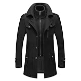 LCpddajlspig Zweiteiliger Wintermantel Herren, Peaky Blinders Mantel, Dufflecoat Herren, Mantel Herren, Mantel Herren Winter, Mantel Herren Kurz, Winterkleidung Herren, Adventskalender Protein