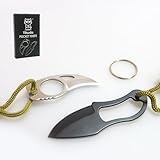 Tikuda Paketmesser 2PCS,Taschenmesser Key Knife Schlüsselanhänger Messer Tragbares Mini Messer Brieföffner EDC Messer Schlüsselmesser aus Edelstahl Camping Survival OutdoorMesser mit Schlüsselring