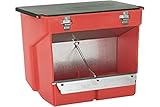 KERBL Futterautomat für Kaninchen (Futterspender mit 2 Fressplätze, 13 x 21 x 26 cm Futterschale, Metall & Kunststoff) 74105