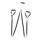 Changor Fitness-Tür-Stretcher-Gurt, Rutschfester, Flexibler Gummigriff, Suspension Trainer-Band, verstellbar, schwarz, bequemer Griff für Flexibilitätstraining für zu Hause