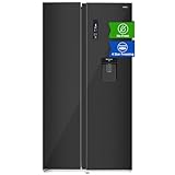 CHIQ Side By Side Kühlschrank 559L,Inverter Kompressor und No Frost Technologie,5,5 L Wasserspender,Sehr leise 39 db, LED Display,12 Jahre Garantie für den Kompressor,177 cm hoch, 91.2 cm breit