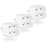 benon 3 x Mehrfachstecker - - Steckdosen-Adapter mit Kindersicherung - - Doppelstecker 1100 Watt - - Mehrfachsteckdose 2 Euro-Stecker - - Multistecker 2-Fach Anschluss