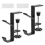 LUXECOVE Kopfhörerständer 2-teiliges Set, verstellbarer Tischständer, taschenhalter für tisch, taschenhaken für tisch, Multifunktionsständer, geeignet für Schulranzen, Kopfhörer und Handtaschen