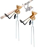 QWORK® 2 Stück Angelrutenständer, 360° rutenhalter Angel, einsteckbare Angelrutenhalter