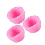Baluue 3 Stück Silikonform Kugelform Backform für Eiscreme Mousse und Fondant Flexible 3D Backformen In Rosa für Desserts und Torten