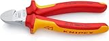 KNIPEX Seitenschneider isoliert mit Mehrkomponenten-Hüllen, VDE-geprüft verchromt 160 mm, 70 26 160