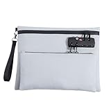 Verschließbare Geldtasche | Tasche mit Reißverschluss - Für Registerkasse, modische Nutzung, gesichert für Pässe, Frauen, Notarbedarf, Bank, Reise und tägliche Organisation