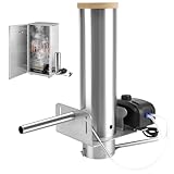 Kaltrauchgenerator aus Edelstahl, Rauchgenerator, Raucherzeuger für Räucheröfen Smoker mit Pumpe, Edelstahl Kaltrauchgenerator Kaltraucherzeuger von Lebensmitteln und Fleisch, BBQ Rauch-Erzeuger