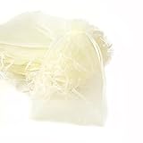 30 Stück Organza Säckchen Zum Befüllen,Organzabeutel Geschenkbeutel Kordelzug Säckchen Organzasäckchen für Festival Party Hochzeit Bonbonsbeutel,Schmuckbeutel Lavendel Geschenk Säckli,10x15cm Beige