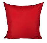 JACK 40x40cm Outdoor Lounge Kissen Dekokissen inkl. XXL-Füllung Wasserabweisend Sitzkissen Garten Stuhl Lotus Effekt, Farbe:Rot