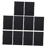 ARTIBETTER 10 Blatt Reiter Index-Tabs Bindemittel-Separatoren Ästhetische Ordnertrenner Indexseitenteiler abnehmbare Notizbuchteiler Notizbuch-Indexteiler Papier Black