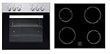 PKM Elektroherd-Set BIC4 GKU-IX-2 | Backofen | Umluft | Rahmenlos | Energieeffienzklasse A | 54 Liter Garraum | 5 Backofenfunktionen | Leistung bis 8300 Watt | Inklusive Grillrost & Fettpfanne