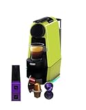 Nespresso De'Longhi Essenza Mini, EN 85.L Kaffeekapselmaschine, Gratis Welcome Set mit 16 Nespresso Kapseln, 19 bar Pumpendruck, Kleine Stellfläche, Grün