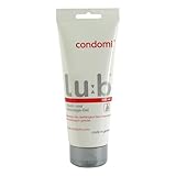 Condomi Lu:b Gleitgel und Massage-Gel 200 ml Tube - Natürliche Feuchtigkeit - Gleitmittel pH-hautfreundlich auf Wasserbasis