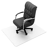 Bodenschutzmatte für Bürostuhl, Transparent 2 mm, Schreibtischstuhlunterlage, Stuhlmatte für den Boden-50 * 50 cm/19.69 * 19.69 in