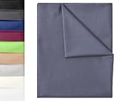 GREEN MARK Textilien Klassische Bettlaken | Betttuch | Laken | Leintuch | Haustuch 100% Baumwolle ohne Gummizug vielen Größen und Farben Größe: 150x250 cm, anthrazit