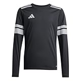 adidas Unisex-Kinder SQUADRA25 Jersey Long Sleeve Kids T-Shirt, Black/White,