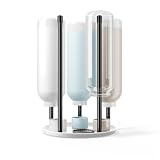 Flaschenhalter für SodaStream - Premium Abtropfhalter aus Keramik Abtropfständer mit Abtropfwanne für 5 SodaStream Crystal | Emil Flaschen
