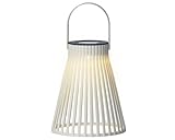Lumineo Solar Gartenleuchte Laterne 14x18cm Kunststoff - LED Solarleuchte für Garten Balkon - Hängeleuchte Außenleuchte - Solarlampen für Außen hängend als Gartendeko Balkondeko - Warmweiß