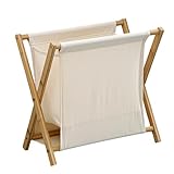 Wäschekorb, Faltbarer Wäschekorb mit X-Struktur, Wäschekorb aus Baambu-Leinen für Schlafzimmer, Aufbewahrungskorb für Spielzeug, Aufbewahrungskorb für Wäsche, Soggi