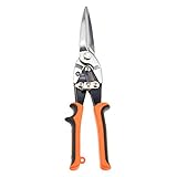 Finder 30.5 cm lange Luftfahrtschere, lange gerade geschnittene Blechschere, Schneidschere, Kraftschneider mit CR-V-Klinge und komfortablem Griff, hartes Material, Industriequalität