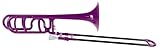 Classic Cantabile MardiBrass ABS Kunststoff Quart-Posaune - Bb/F-Stimmung - Fiberglas-Zug - 850g leicht - Bohrung: 13,9 mm - inkl. Mundstück und Gigbag - lila