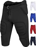 Penveer Integrierte Fußballhose für Erwachsene – Herren-Fußball-Trainingshose mit integrierten Polstern, Schwarz, Mittel