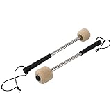 2 StüCke Trommel SchläGel Filz Kopf Schlagzeug SchläGel Pauken SchläGel mit Edelstahl,