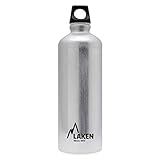 Laken Futura Alu Trinkflasche Schmale Öffnung Schraubdeckel mit Schlaufe 0.75 Liter, Silber