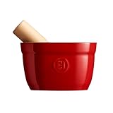 Burgunderroter Mörser und Stößel