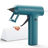 Kabellose Mini-Heißklebepistole mit 20 PCS 7×140mm Klebesticks, 90s Schnellaufheizung, Tragbare Akku-Heißklebepistole für Basteln, DIY, Reparaturen, Handwerk und kreative Projekte – Blau