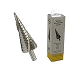 TR-TOOLS HSS Stufenbohrer, 15 Stufen, 4-32mm Durchmesser, für Holz, Kunststoff und Metall, Kegelbohrer mit Präzisionsstufen